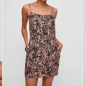Aritzia Wildfred Isabelle Dress. Cheetah print.